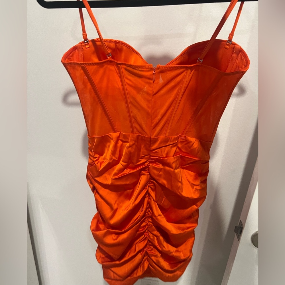 oh polly size 10 orange dress